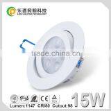 Recessed Orientable SEMI 15W LED Downlight Dimmable 220v Celling Light for Store Energy Saving