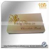 Guangzhou Supplier High Quality White Food Grade Packaging Chocolate Box With Logo Printed