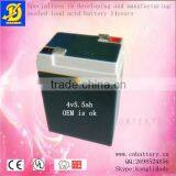 High Capacity Rechargeable Lead Acid Battery 4v5.5ah