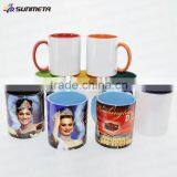 Wholesale White Blank Outside and Color Inside Ceramic Sublimation Mug thumbnail-2