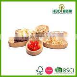 High Quality Wholesale Bamboo Wood Serving Plate Set of 6 thumbnail-3
