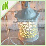 Cheap Classic Black Stainless Steel Lantern + Hurricane Lantern Inserted Glass Christmas Lantern Decoration thumbnail-1