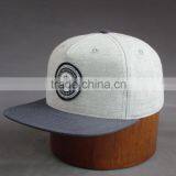 Custom 100% Cotton 6-panel Snapback Cap With Front Woven Label thumbnail-3