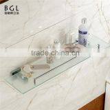 No.20637 Luxury Bathroom Design Zinc Alloy With Bar Chrome Wall Mounted Bathroom Vanities Glass Shelf