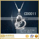 Hot Sell 925 Sterling Silver Pendants Wholesale, Cubic Zirconia Silver Necklace Pendants