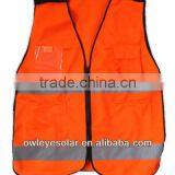 Customized Safety Vest With Back Pockets, Multifunction Safety Workwear With Pocekets and Zipper