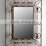 Metal Home decoration ablong shape art Wall Mirror