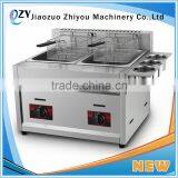 Kitchen Equipment Double Basket Commercial Gas Deep Fryer With Storage Barrel(whatsapp:0086 15039114052) thumbnail-6