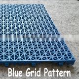 Blue grid pattern floating floor for kindergarten, gymnasium