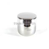Steel Silver Finish Candle Jar Wth Logo Engraved Brand Name Candle Cup thumbnail-3