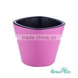ABS Plastic Bright Color Flower Pot With Separate Inner Design thumbnail-6