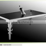 china supplier diningroom furniture stainless steel glass dining table BT0602