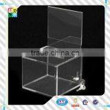High Clear Acrylic Donation Box/ Custom Design Acrylic Suggestion Box/2015 Modern Acrylic Mial Box Made in China Low Price thumbnail-1