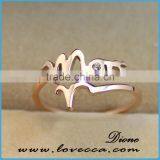 Fashion Stainless Steel Gold Ring Womens Weddings thumbnail-1