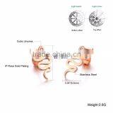 Latest Design Fashion Stainless Steel Snake Animal Stud Earring for Women Girls thumbnail-5