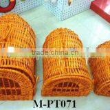 3 Pcs Set Wicker Pet Cage &carrier thumbnail-1