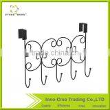 Home Office Decorative Metal Hanger Holder Over the Door 5 Hanger Rack thumbnail-1