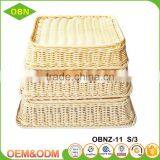 Custom Cheap Stackable Woven Heated Durable Rising Square Plastic Bread Fruit Basket thumbnail-5