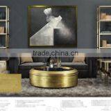 Customized New Design Framed Wall Painting With Gold Leaf thumbnail-4
