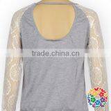 2017 New Model Shirts Long Sleeve Lace Raglan Designs Women Shirts Tops thumbnail-6