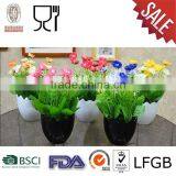 Melamine Flower Pot with New Design,white and black color