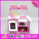 2016 New Design Preschool Home Play Wooden Girls Kitchen Set W10C251 thumbnail-3