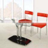 Modern Kitchen Round Table Dining Room Furniture Glass Dining Set thumbnail-5