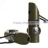 New Style Mini Functional 7-in-1 Survival Distress Kit Whistle - for Army Outdoor Camping Cadets