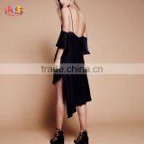 Party Midi Dresses for Girls of 18 Years Old Open Shoulder Design With a Beautiful Asymmetrical Hem Midi Dress 2016 HSd7530 thumbnail-1