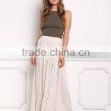 Boho Inspired Skirt Floral Crochet Trim Fancy Skirt Top Designs thumbnail-4