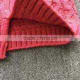 Watermelon Red Color Round Collar Girls Clothing Cashmere Sweater thumbnail-4
