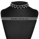 Fashion New Design White/black Opal Gem Choker Necklace for Women Big Brand Jewelry thumbnail-2