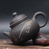 Ceramic Tea Pot Bamboo Pure Handmade Rong Tian Tea Ware Coffee Pot thumbnail-3