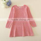 Kids CNY Sweater Dresses, Black Knitting Girl's Sweater, Round Collar Long Sleeve Valentine's Day Sweater Dress thumbnail-4