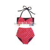 Beautiful Girl Bikini Images Stripe Underwear With Big Bowknot thumbnail-4