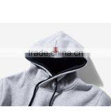 OEM Service Warm Good Fabric Reglan Long Sleeve Grey Color Matching Thumb Hole Woven Label Male Sports Apparel thumbnail-2