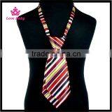 Color Stripy Boys Silk Neckties Wholesale Kids Christian Neckties Reversible Neckties thumbnail-1
