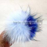 Myfur Winter New Style Dyed Bi-Color Raccoon Fur Hat Pom Poms thumbnail-5