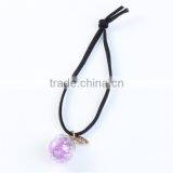 Ponytail Holder Ball Black Purple Rhinestone Glass Elastic Hair Ties thumbnail-1