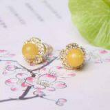 Neffly Jewelry Natural Beeswax Earrings Earrings With S925 Silver Plated k Gold Inlaid Diamond Accessories Craft thumbnail-1