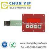 4 Button Keypad Membrane Switrch With Lcd Display and Aluminium Plate