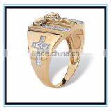 Plated Gold Alloy Material Wedding Rings XP-PR-835 thumbnail-2