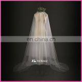 A08 China Manufacture Wholesale Cheap Price Two Layers Long Wedding Veil thumbnail-2