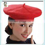 Mime Party Fancy Dress Costume Red Felt Beret Hats HPC-0277 thumbnail-1
