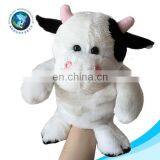 Educational Kids Toy Custom Animal Cartoon Character Soft Plush Stuffed Cow Hand Puppet thumbnail-1