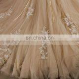 Fairy Heart Neck Mermaid Lace Handmade Flowers Wedding Dress Bottom Tulle With Jacket thumbnail-4