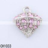 Cheap Customized High Quality Alloy Diamond Shape Pendant Charm