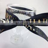 (We Are no Holiday) Black Satin Ribbon 1/2 Inch Wide