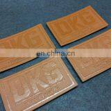 Custom Fashion Collection Shiny PU Metal Logo Tags Fake Designer Jeans Labels Leather Patches For Luggage Handbag Clothing Pants thumbnail-3