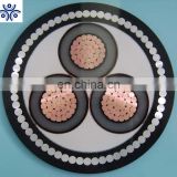 3.6/6kv-26/35kv Three cores XLPE insulated copper tape shielding PVC sheathed steel wire armoured power cable